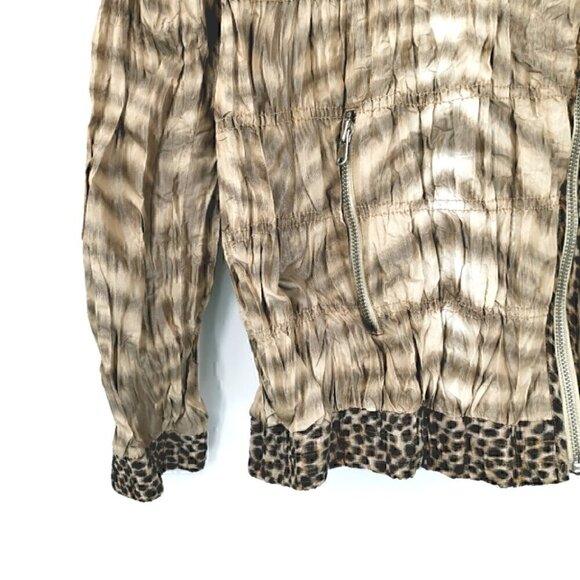 Chico's Women's M Cheetah Animal Ruffled Jacket - Picture 7 of 15